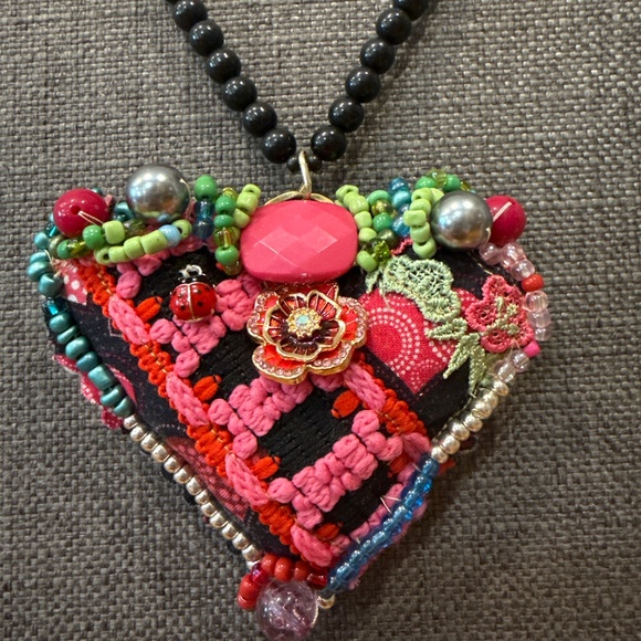 Artisan-Robynne’s Nest Artworks Jewelry - Handmade boho heart necklace